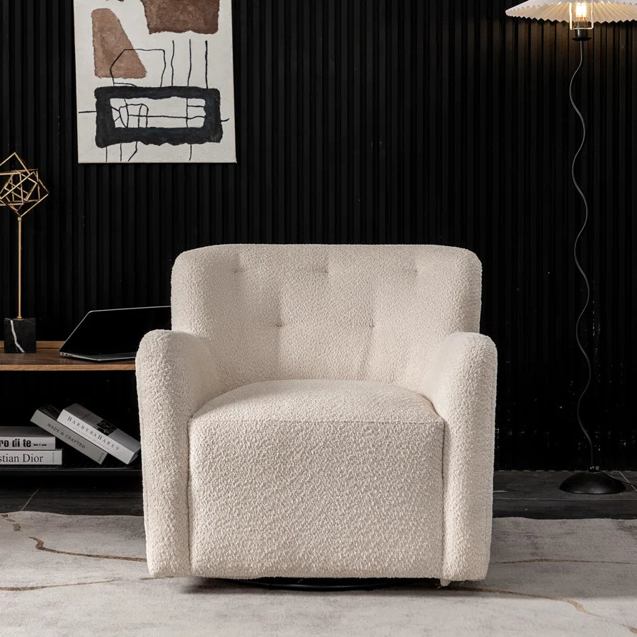 Cherno 32.5" Upholstered Swivel Accent Armchair